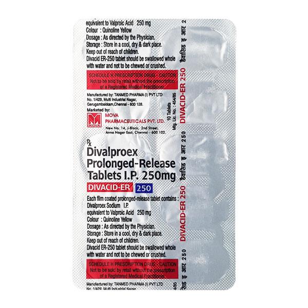 Divacid ER 250mg Tablet 10'S
