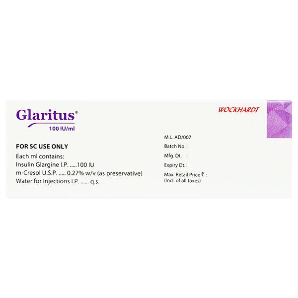 Glaritus 100IU Cartridge 1X3ml