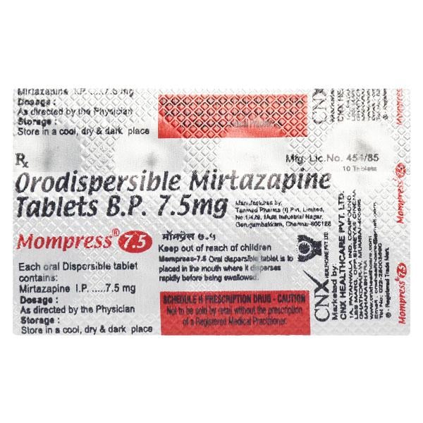 MOMPRESS 7.5mg Dispersible tablet 10's