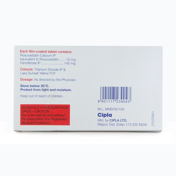 Rosulip F 10mg Tablet 10'S