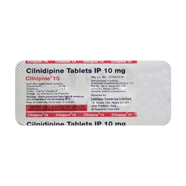 Cilnipine 10mg Tablet 10'S
