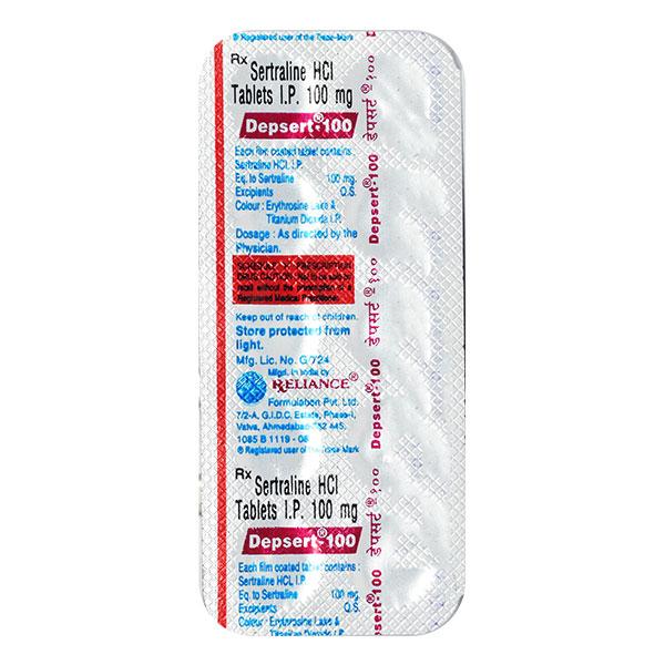 Depsert 100mg Tablet 10'S