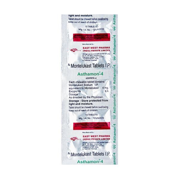 Asthamon 4mg Tablet 10'S