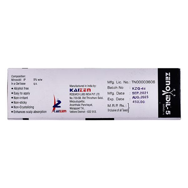 ZENOXIDIL 5% Gel 60gm