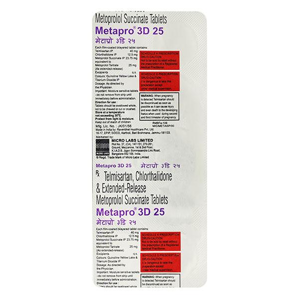METAPRO 3D 25 Tablet 10's
