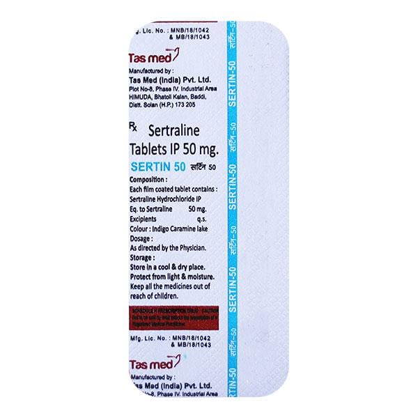 SERTIN 50MG TABLET 10'S