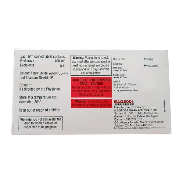 FAVIHOPE 400 Tablet 17's