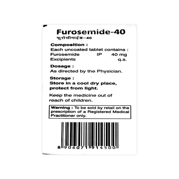 FUROSEMIDE 40 Tablet 10's