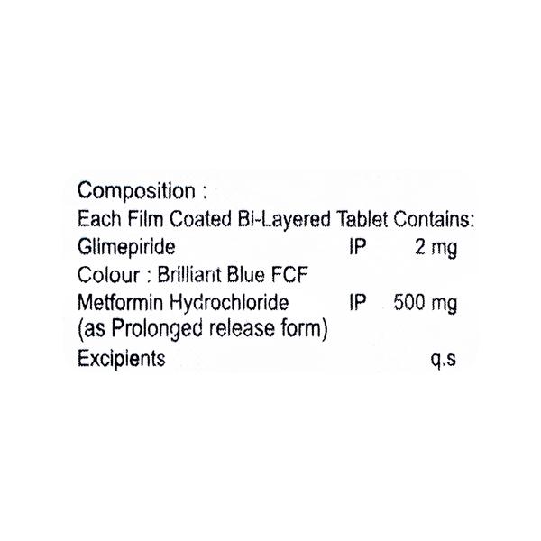 Glitaray M 2mg Tablet 15'S