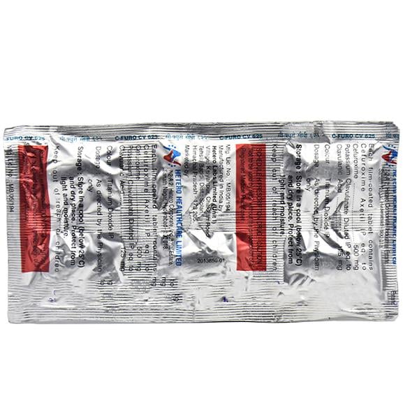 C Furo CV 625mg Tablet 6'S