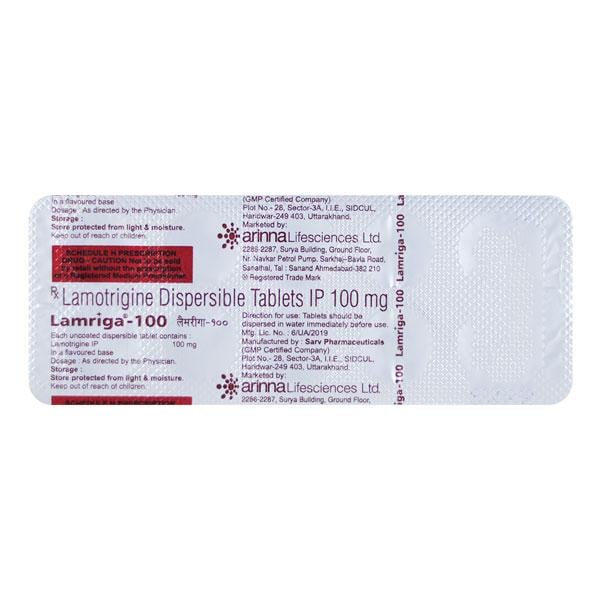 LAMRIGA 100mg Tablet 10's
