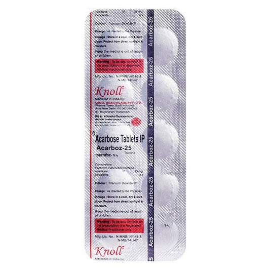ACARBOZ 25 Tablet 10's