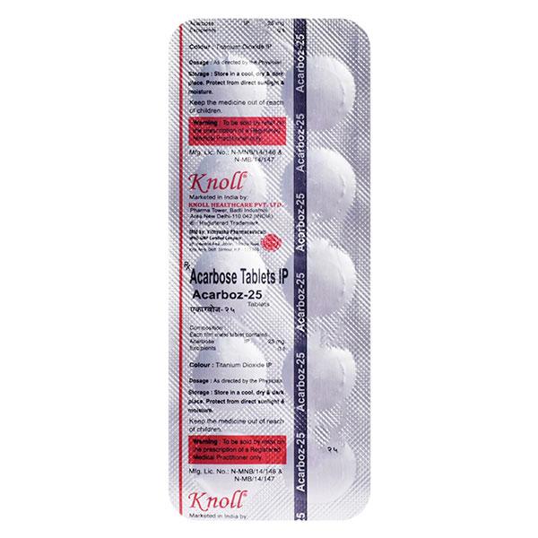 ACARBOZ 25 Tablet 10's