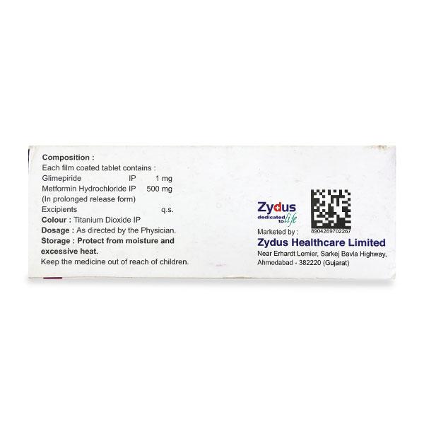 GLIMP M SR 1mg Tablet 10's