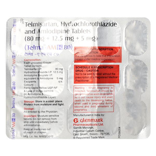Telma Amh 80mg Tablet 15'S