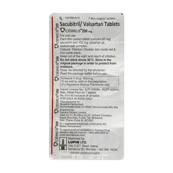 Cidmus 200mg Tablet 7'S
