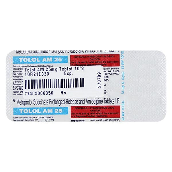 Tolol AM 25mg Tablet 10'S