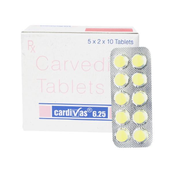 Cardivas 6.25mg Tablet 10'S