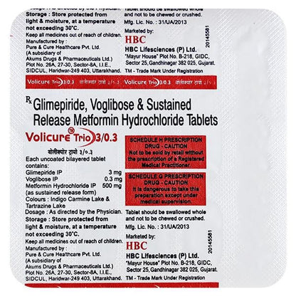 VOLICURE TRIO 3/0.3mg Tablet 15's
