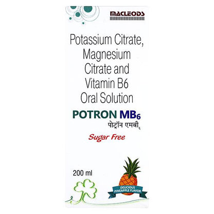 POTRON MB6 DELICIOUS PINEAPPLE FLAVOUR SUGAR FREE Oral Solution 200ml