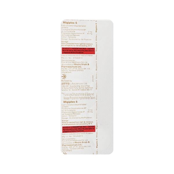 Migiplex 5mg Tablet 10'S