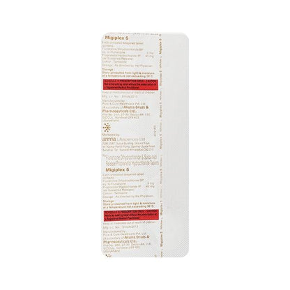 Migiplex 5mg Tablet 10'S