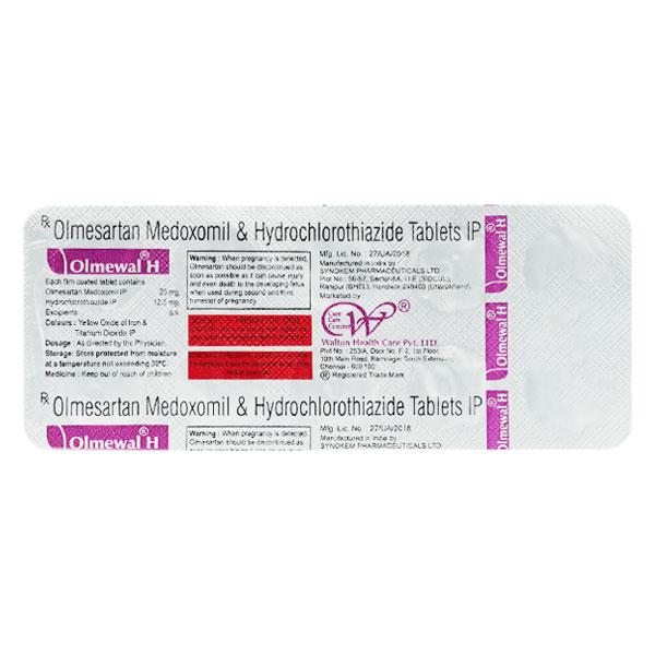 Olmewal H 20/12.5mg Tablet 10'S