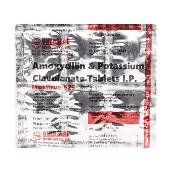 MOXITRUE 625 Tablet 6's