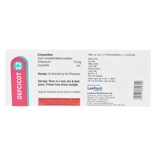 DEFCICOT 12 Tablet 10's