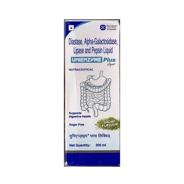 UNIENZYME PLUS SAUNF FLAVOUR SUGAR FREE Liquid 200ml