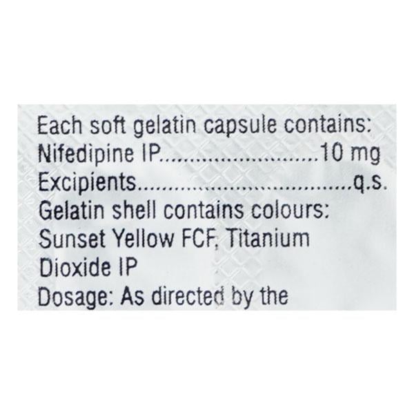 Nicardia 10mg Capsule 10'S