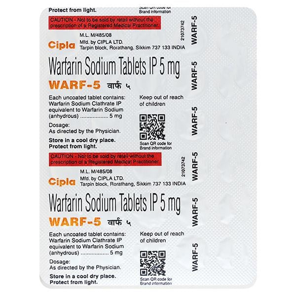 WARF 5mg Tablet 30's