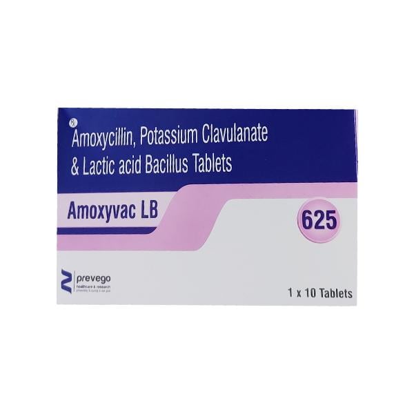 AMOXYVAC LB 625 Tablet 10's