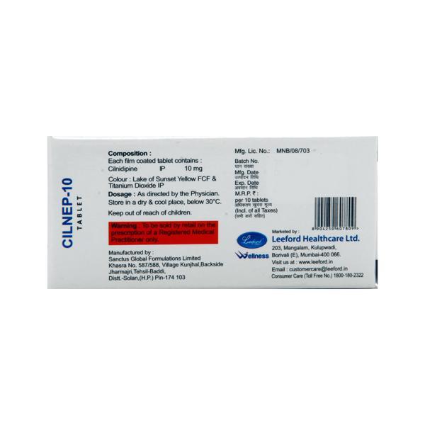 Cilnep 10mg Tablet 10'S