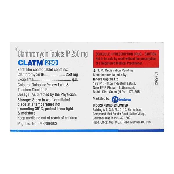 CLATM 250mg Tablet 10's