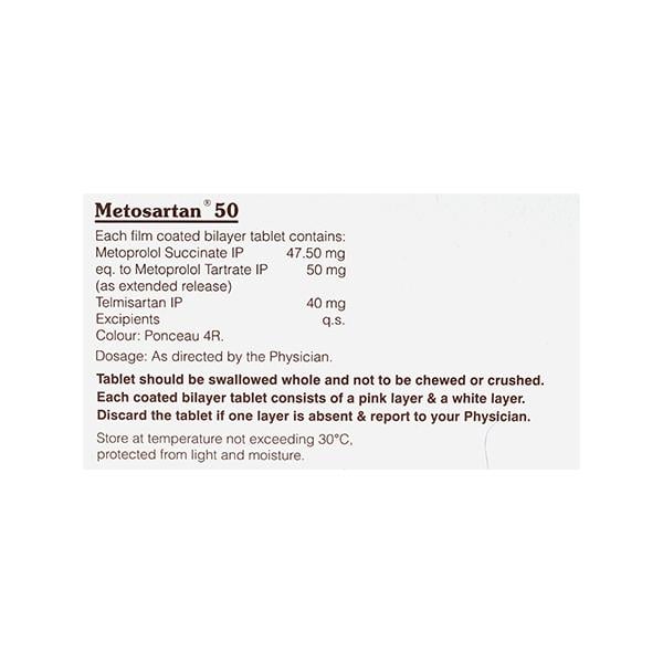 Metosartan 50mg Tablet 10'S