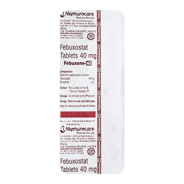 FEBUXONE 40mg Tablet 10's