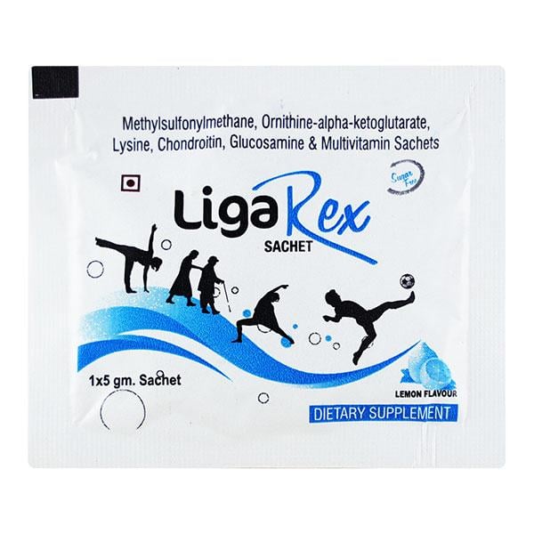 LIGAREX Sugar Free Lemon Flavour Sachet 5gm