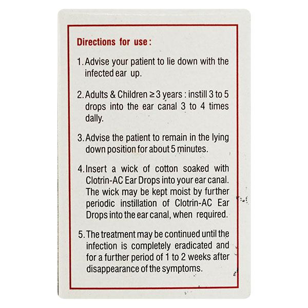 CLOTRIN AC Ear Drops 10ml