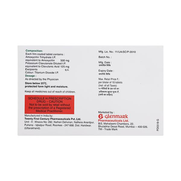 Miliclav 625mg Tablet 10'S