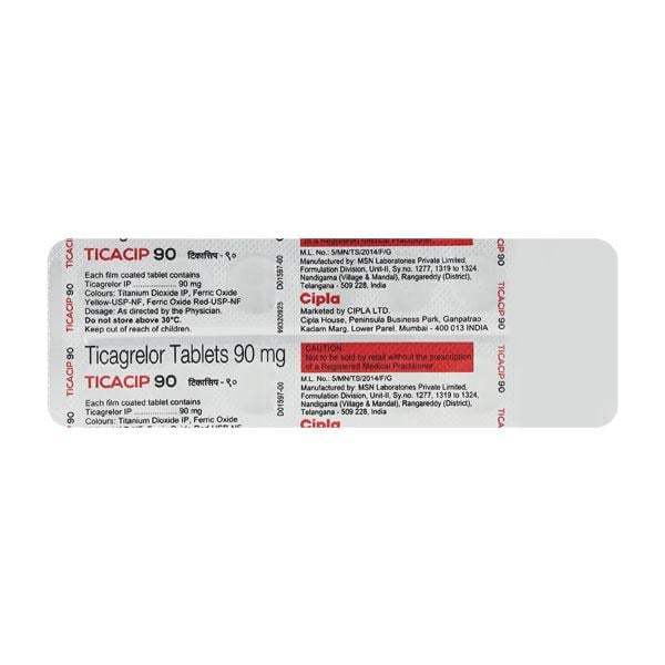 TICACIP 90mg Tablet 14's
