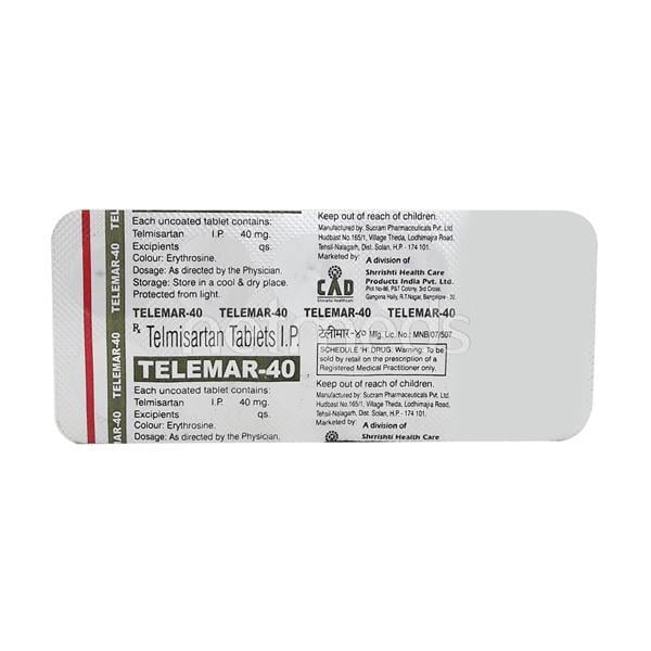 Telemar 40mg Tablet 10'S