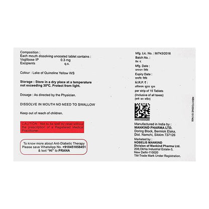 VOGLISTAR MD 0.3 Tablet 15's