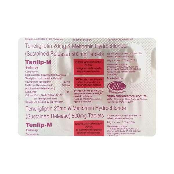 Tenlip M 500/20mg Tablet 10'S