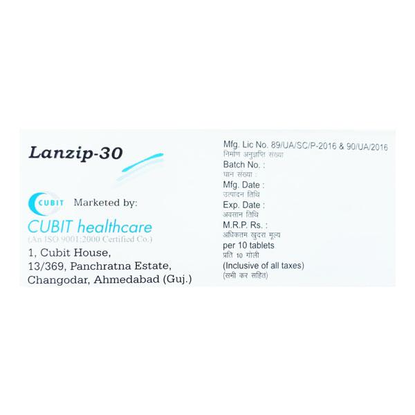LANZIP 30 MOUTH DISSOLVING Tablet 10's
