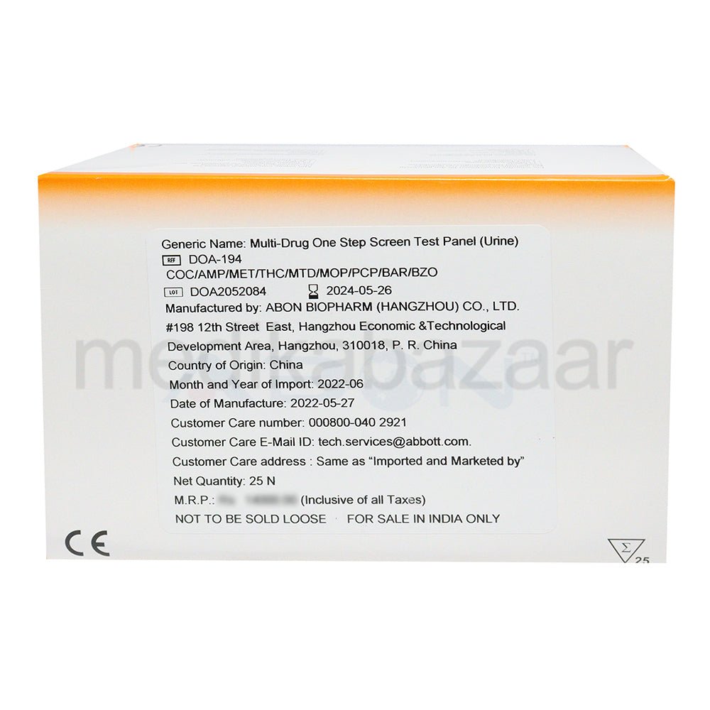 Abbott Abon Multi 9 Drug Doa - 194 Drug Testing Kit - Global Surgicals