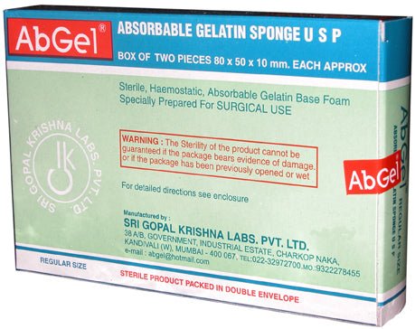 Abgel Absorbable Gelatin Sponge - Global Surgicals