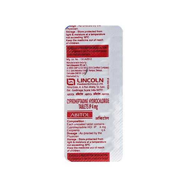 Abitol 4mg Tablet 10'S - Global Surgicals