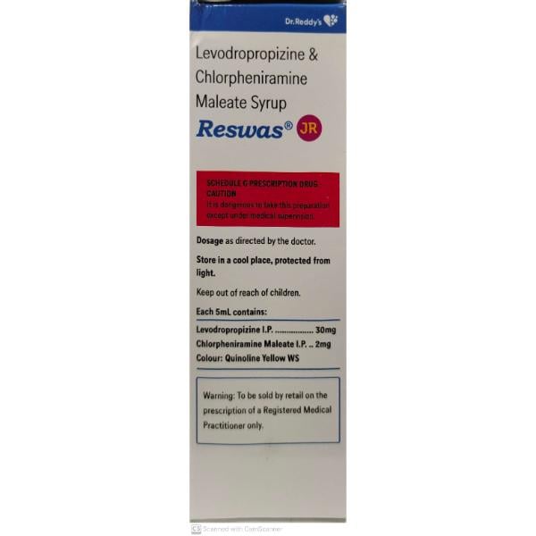 RESWAS JR GINGER LEMON FLAVOR Syrup 120ml