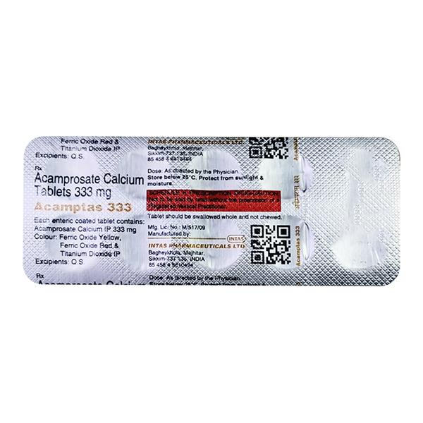 ACAMPTAS 333 Tablet 10's - Global Surgicals